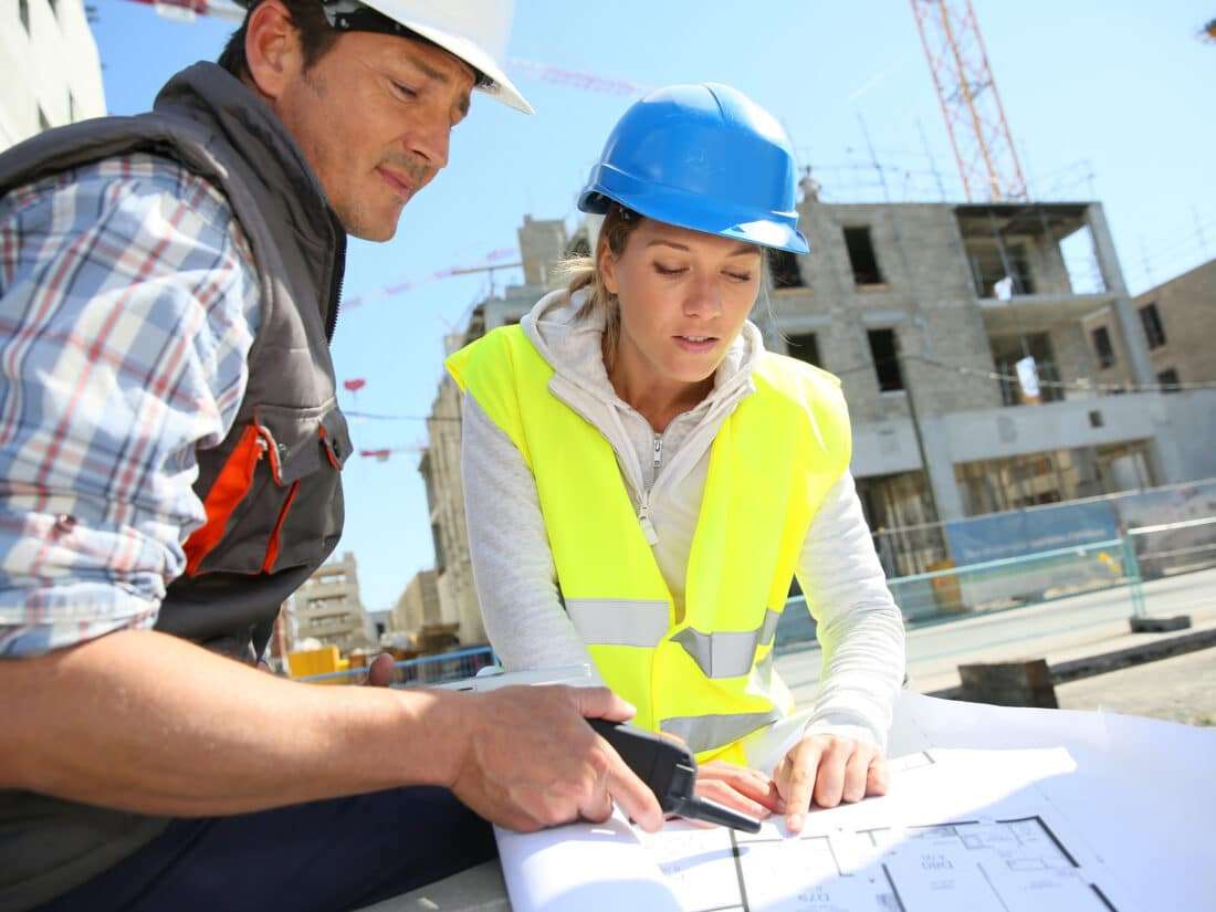 Engineers,On,Building,Site,Checking,Plans